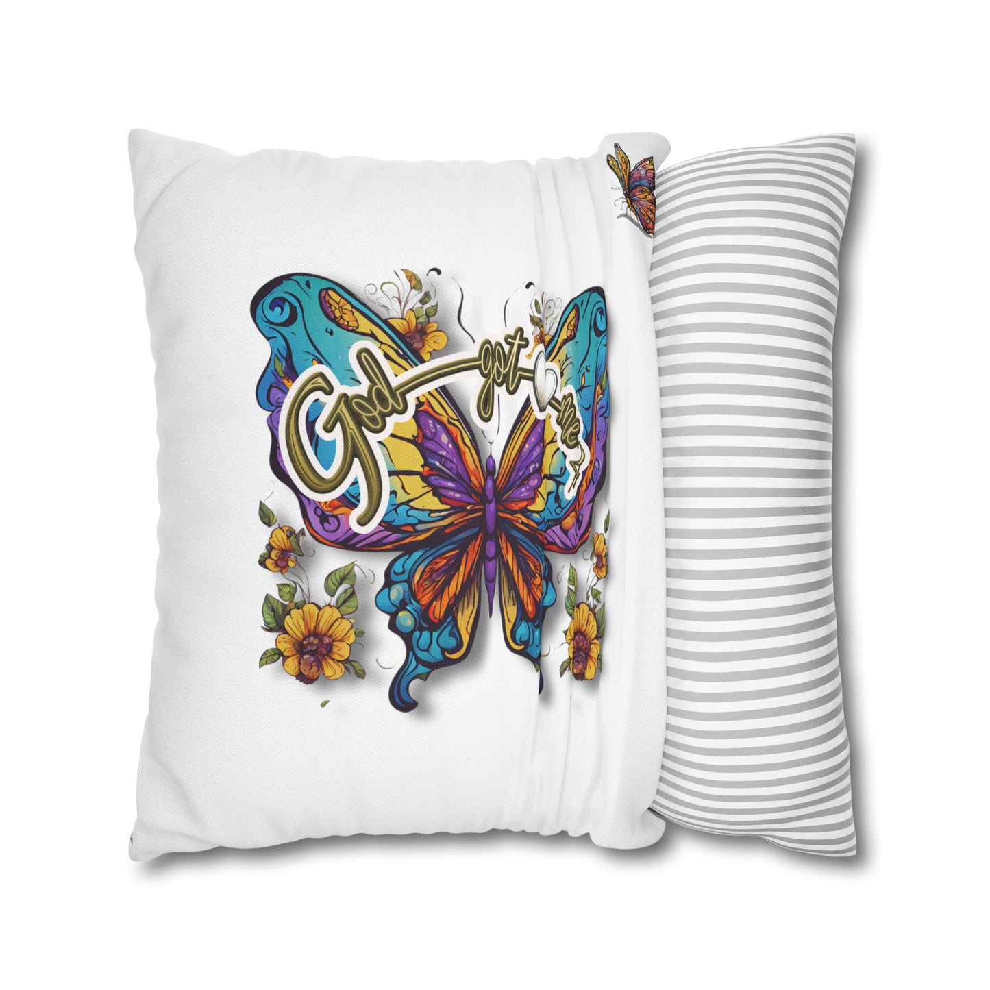 God Got Me2 Spun Polyester Square Pillow Case