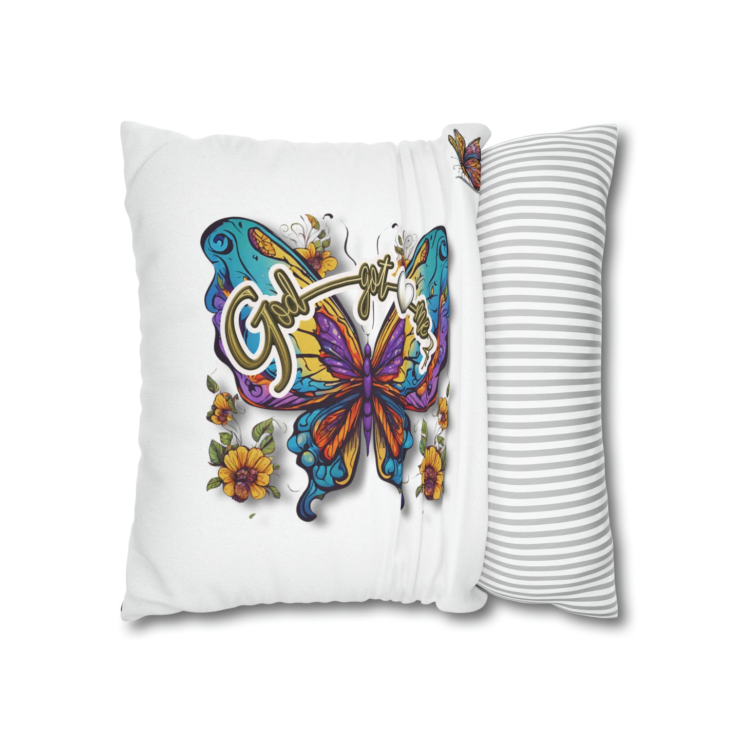 God Got Me2 Spun Polyester Square Pillow Case