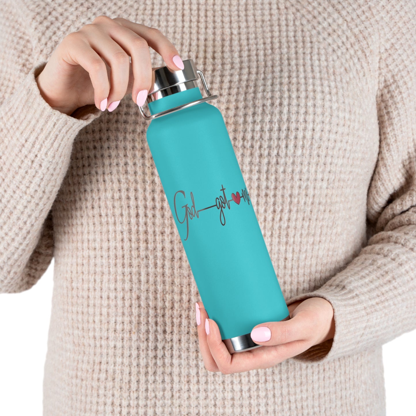 God Got Me2 Copper Vacuum Insulated Bottle, 22oz