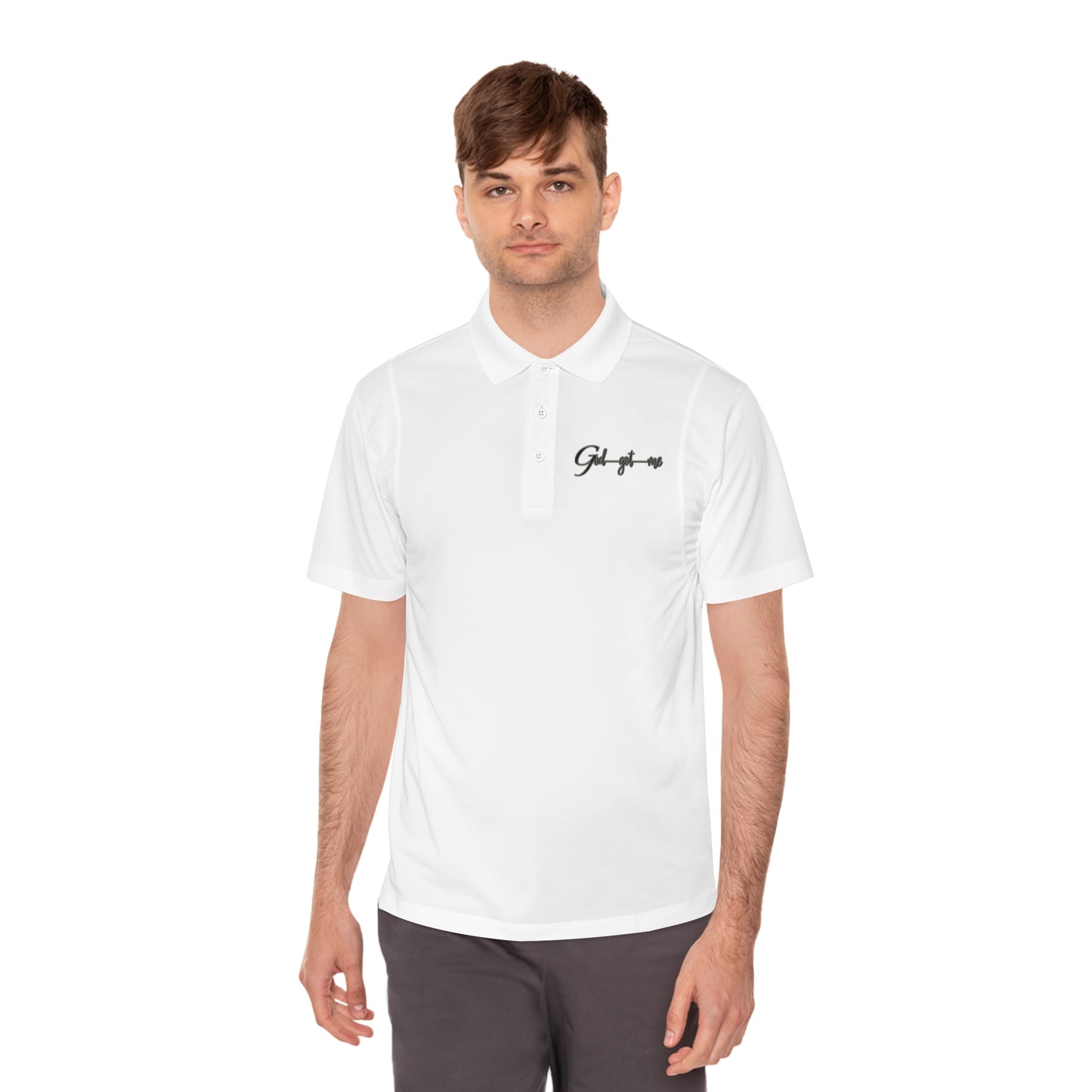 Men's God Got Me Sport Polo Shirt