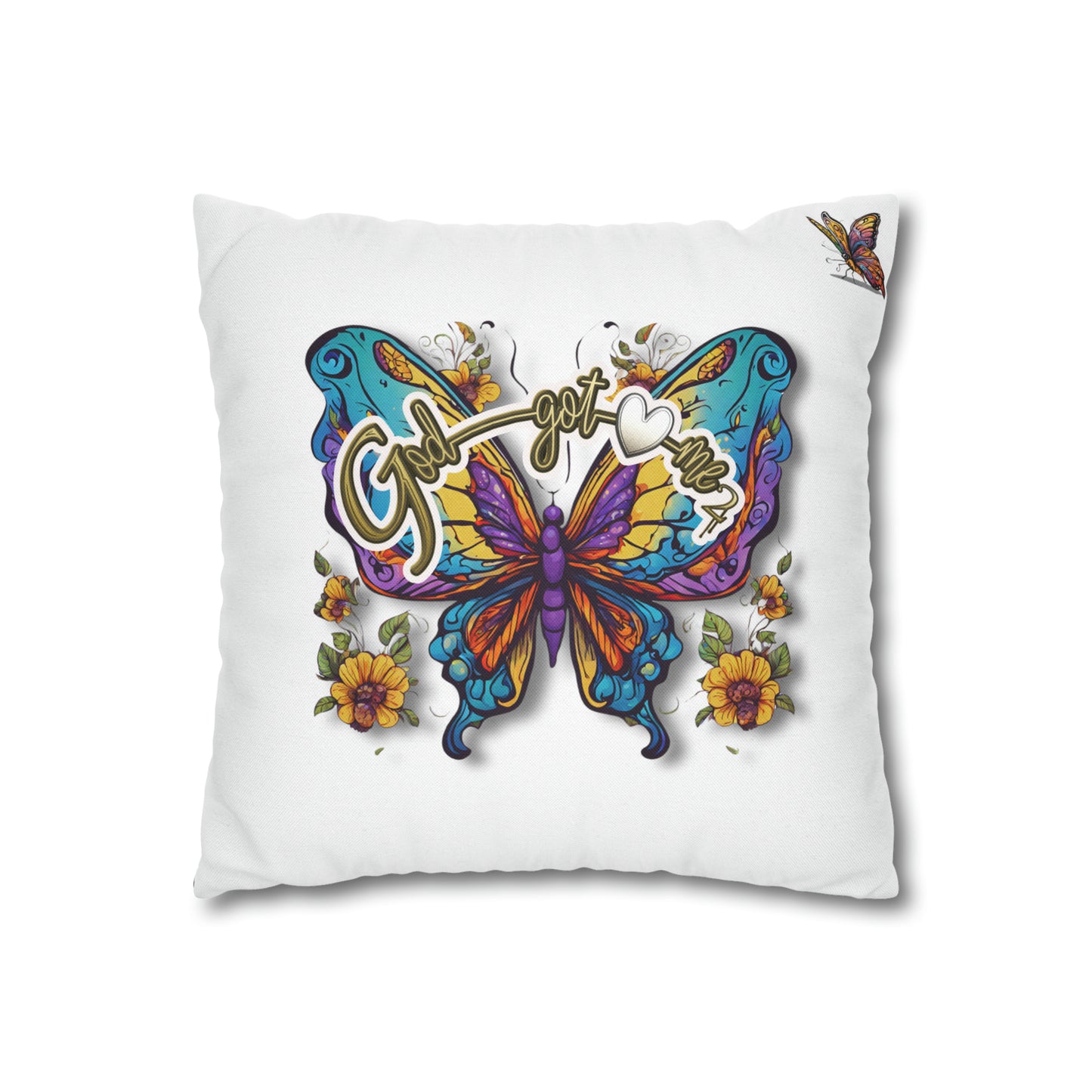 God Got Me2 Spun Polyester Square Pillow Case