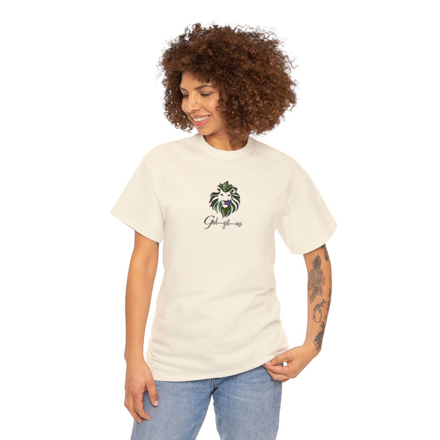 God Got Me Heavy Cotton T-shirt