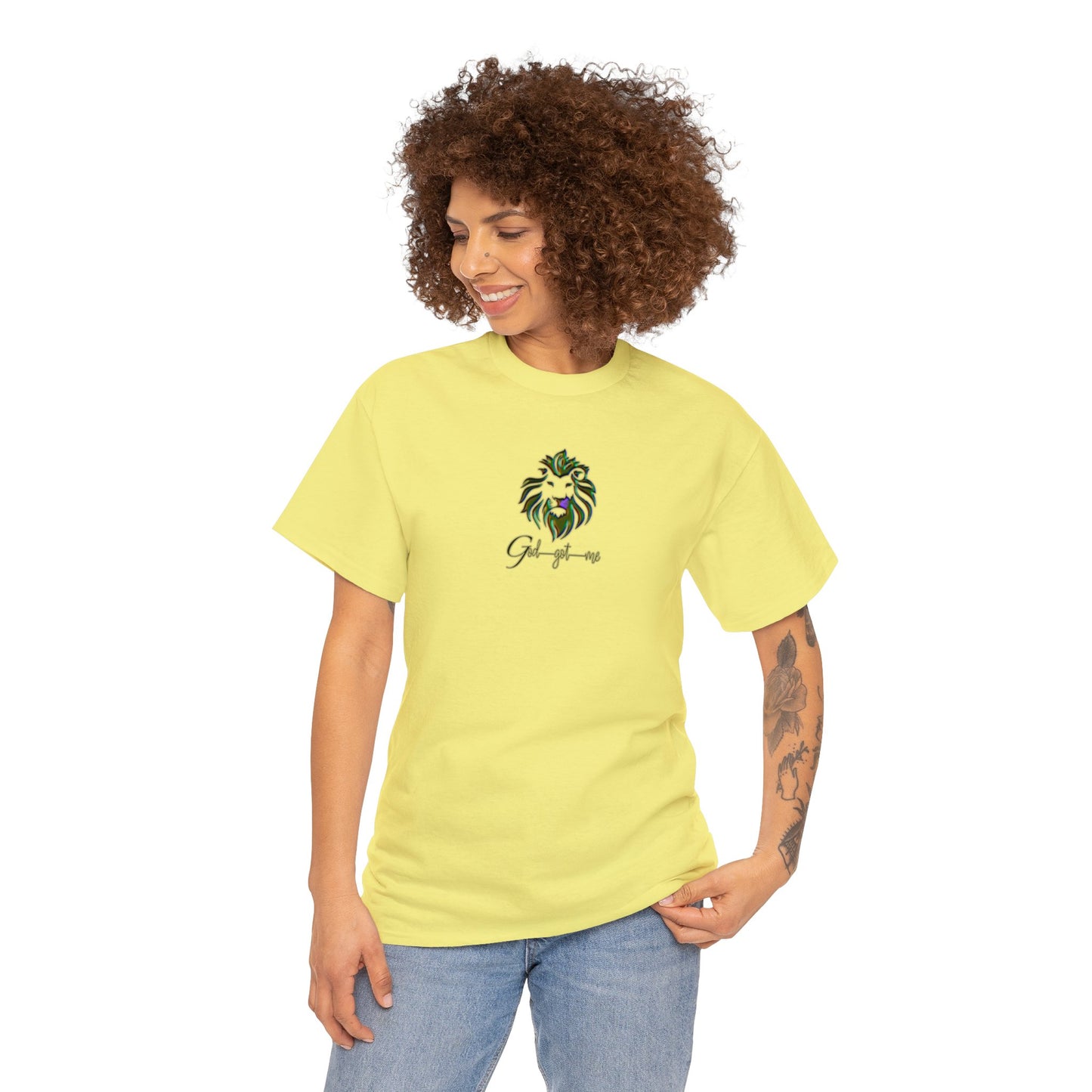 God Got Me Heavy Cotton T-shirt
