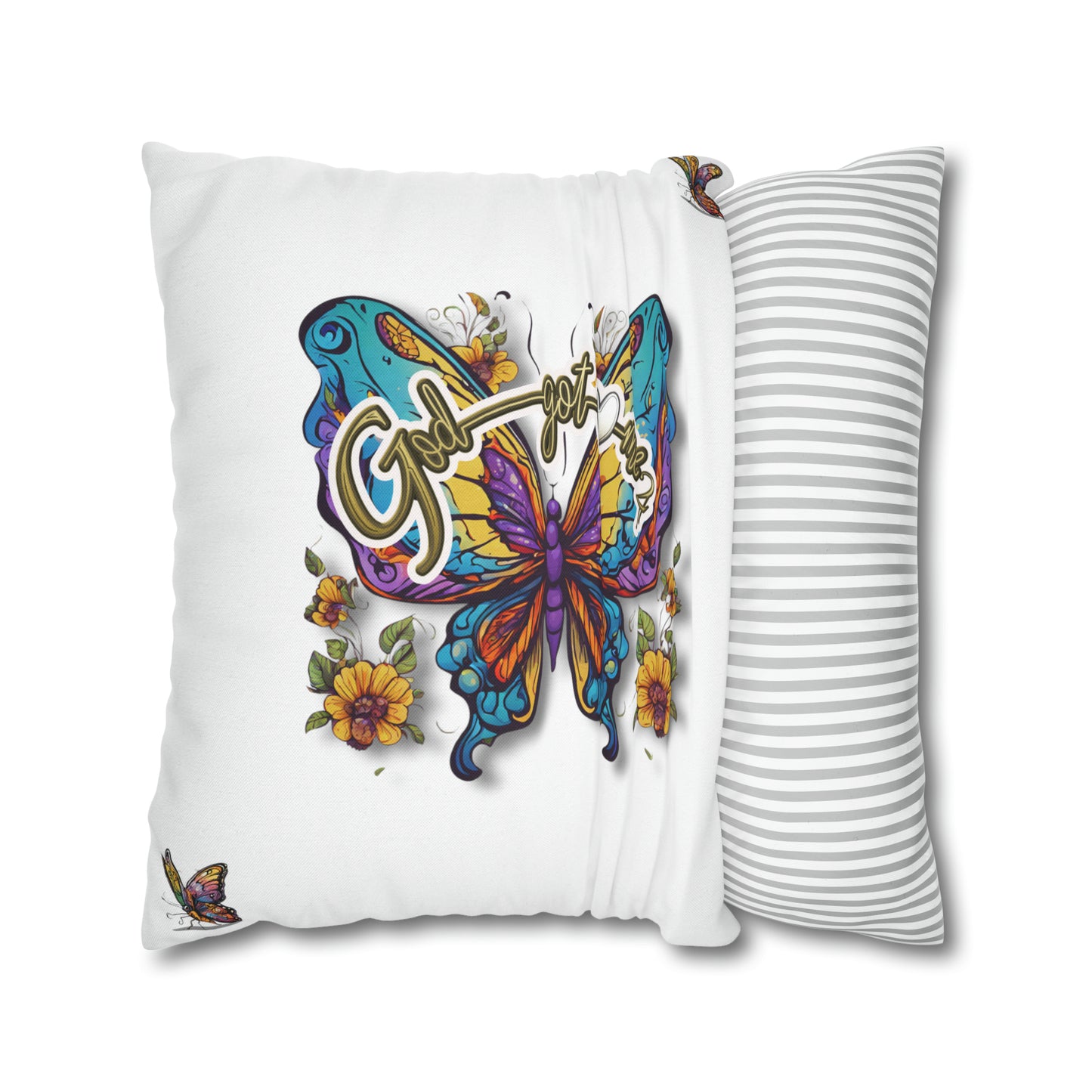 God Got Me2 Spun Polyester Square Pillow Case
