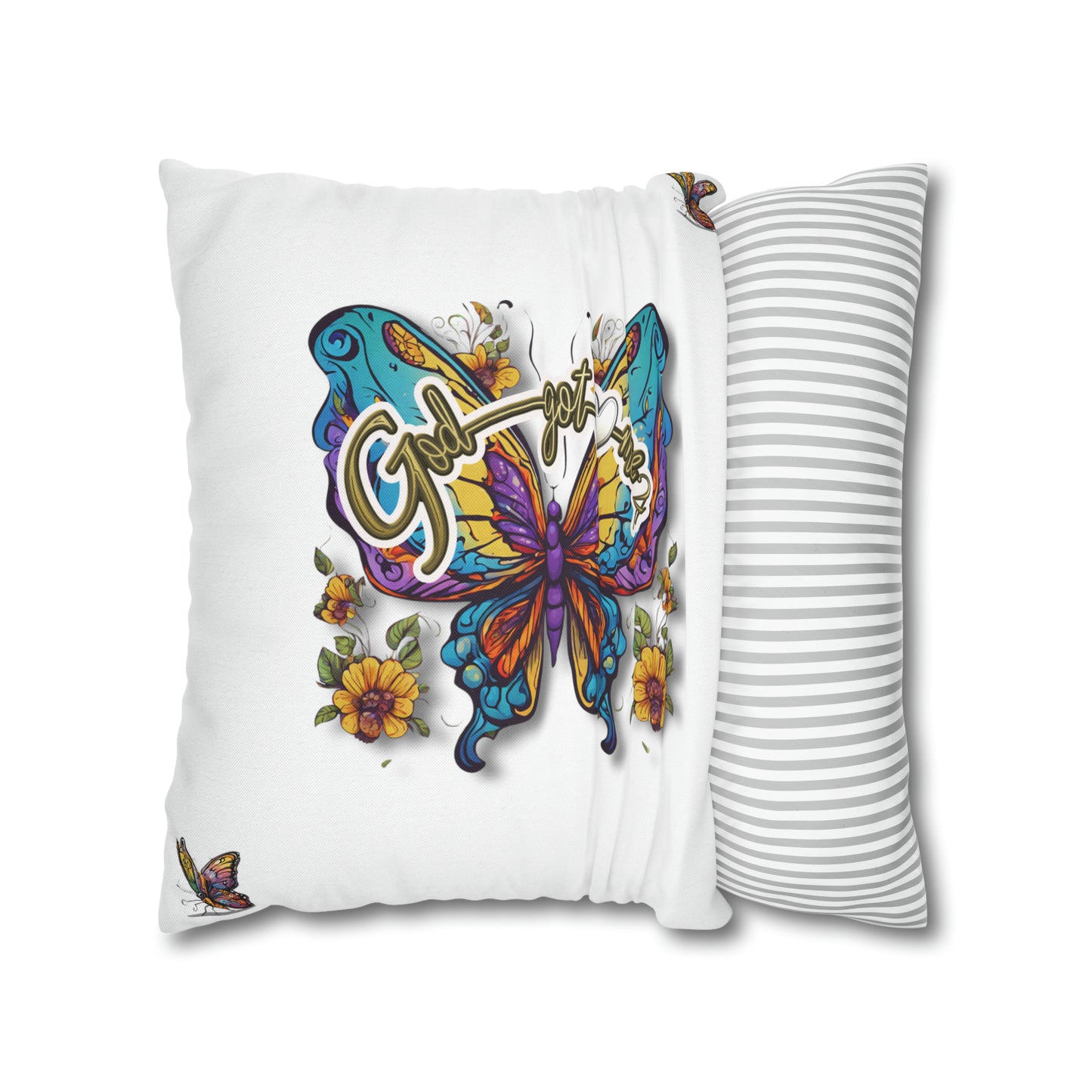 God Got Me2 Spun Polyester Square Pillow Case
