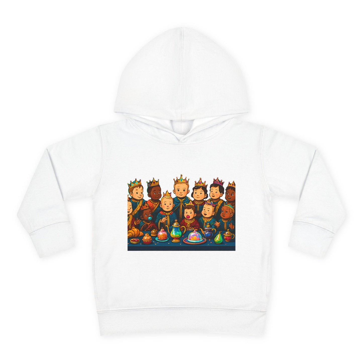 God Got Me2 Toddler Pullover Fleece Hoodie with Colorful Art & Inspirational Message