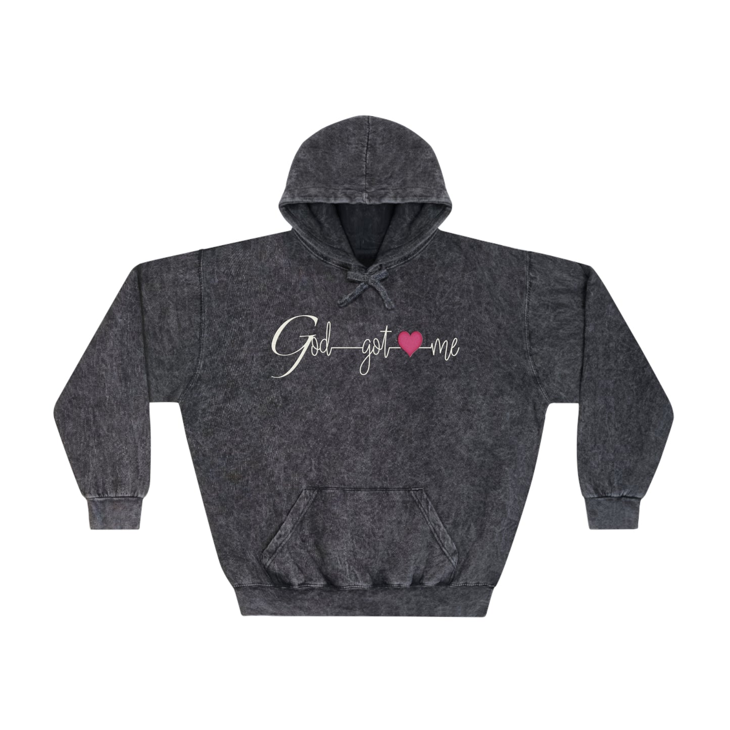 Unisex God Got Me Mineral Wash Hoodie