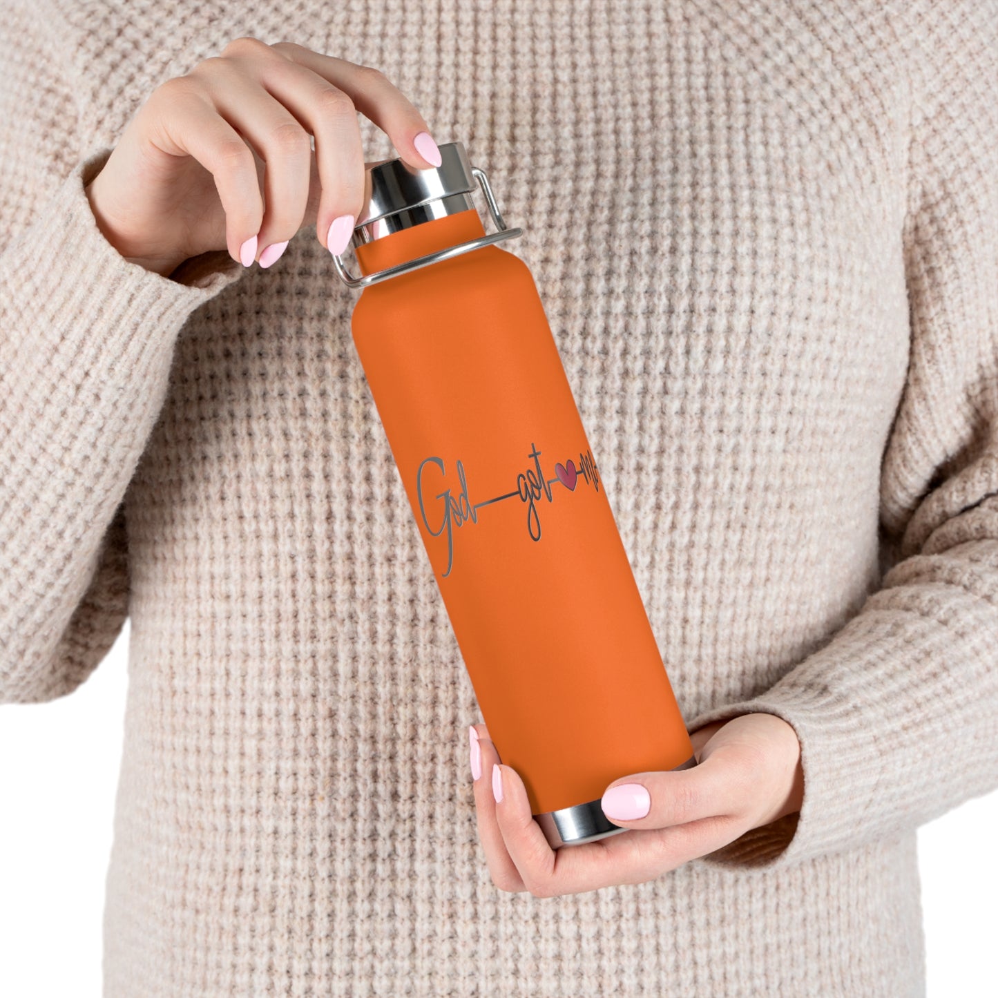 God Got Me2 Copper Vacuum Insulated Bottle, 22oz