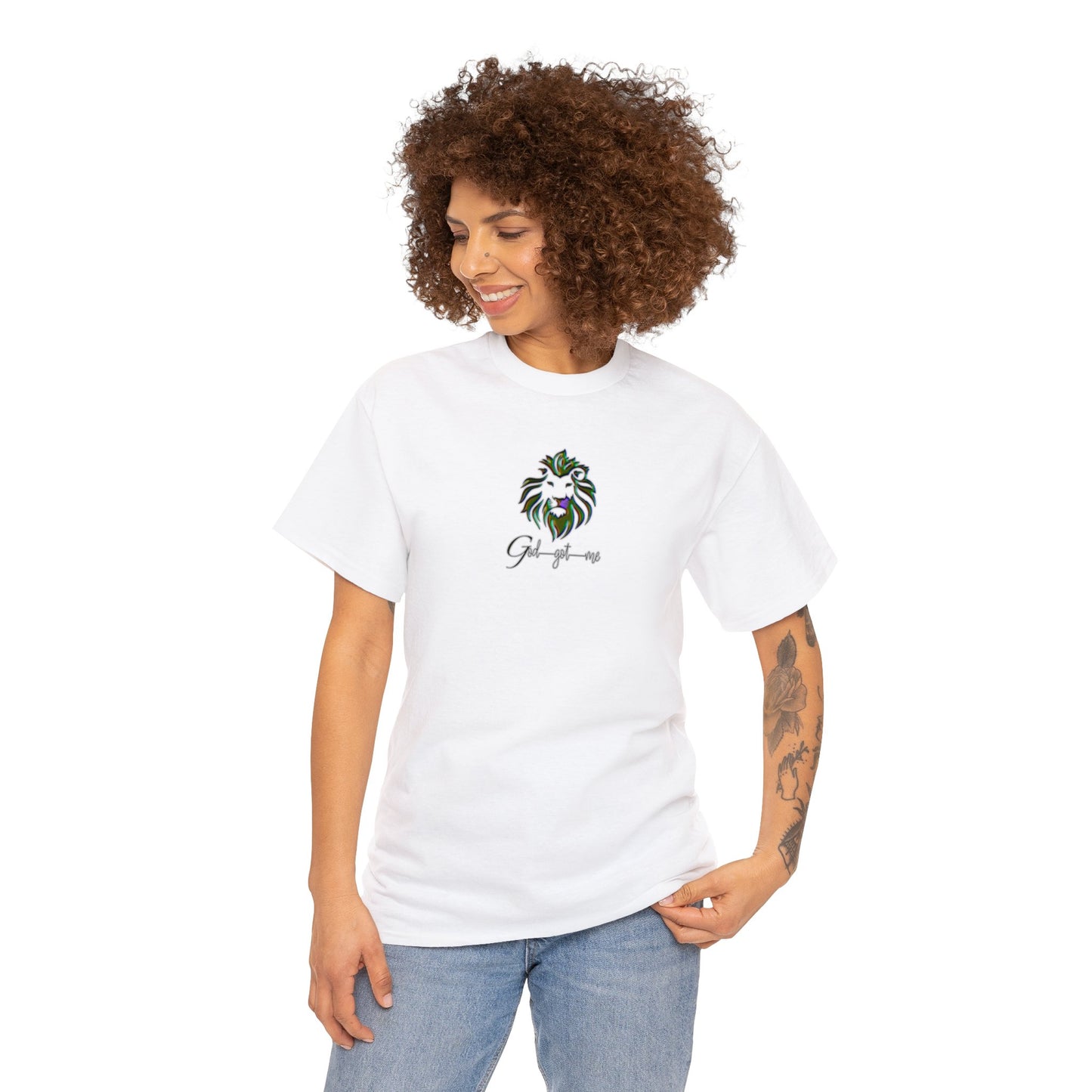 God Got Me Heavy Cotton T-shirt