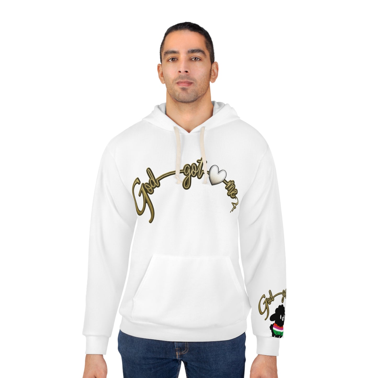 God Got Me2 Unisex Hoodie - Customizable All-Over Print Pullover Hoodie
