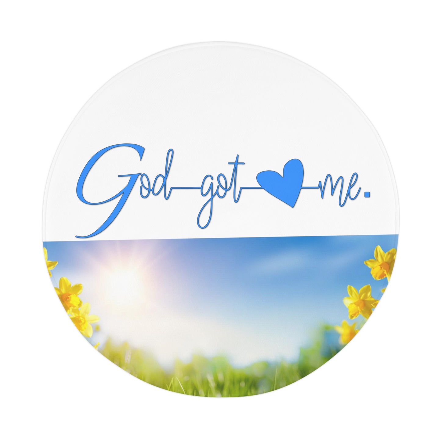 God Got Me Polyester Bath Mat