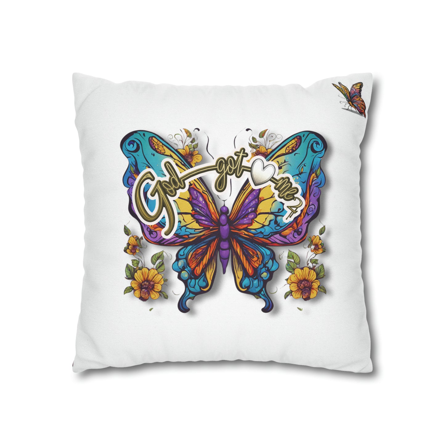 God Got Me2 Spun Polyester Square Pillow Case