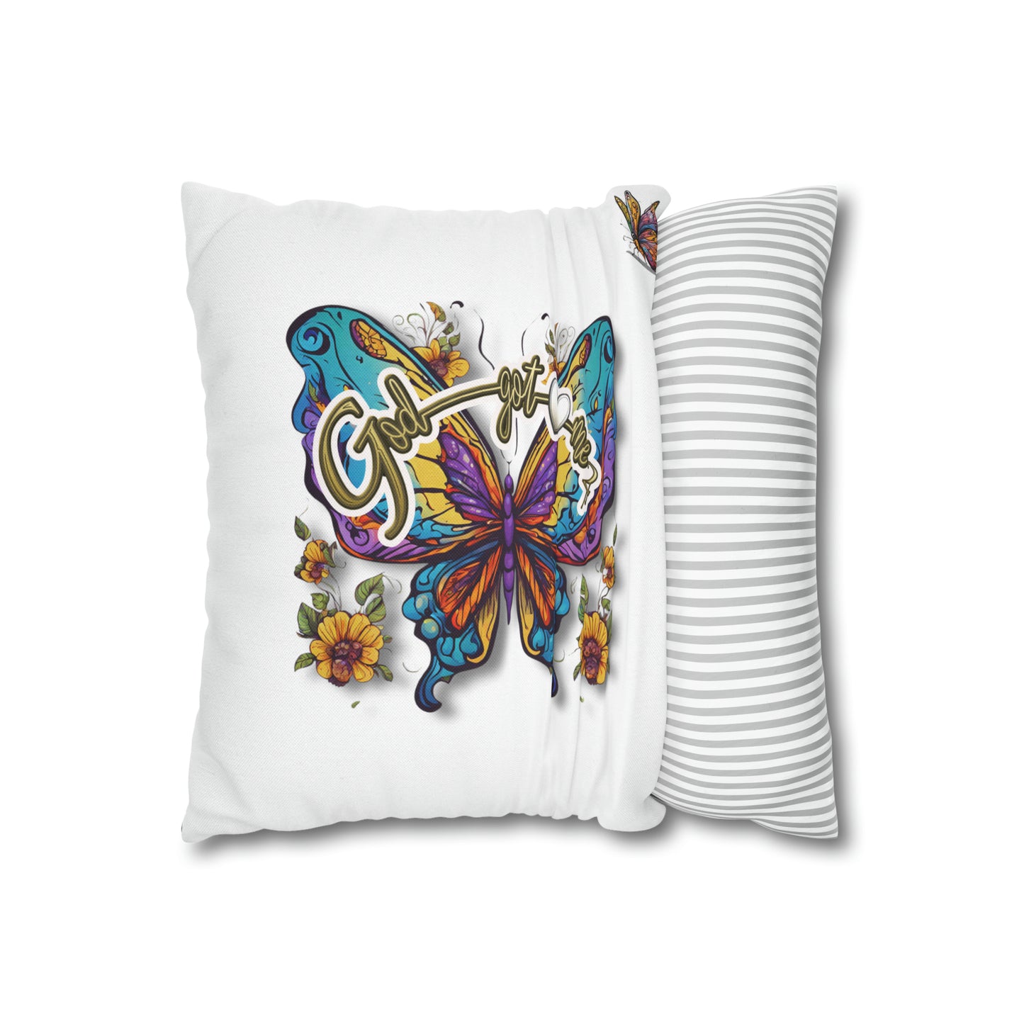 God Got Me2 Spun Polyester Square Pillow Case