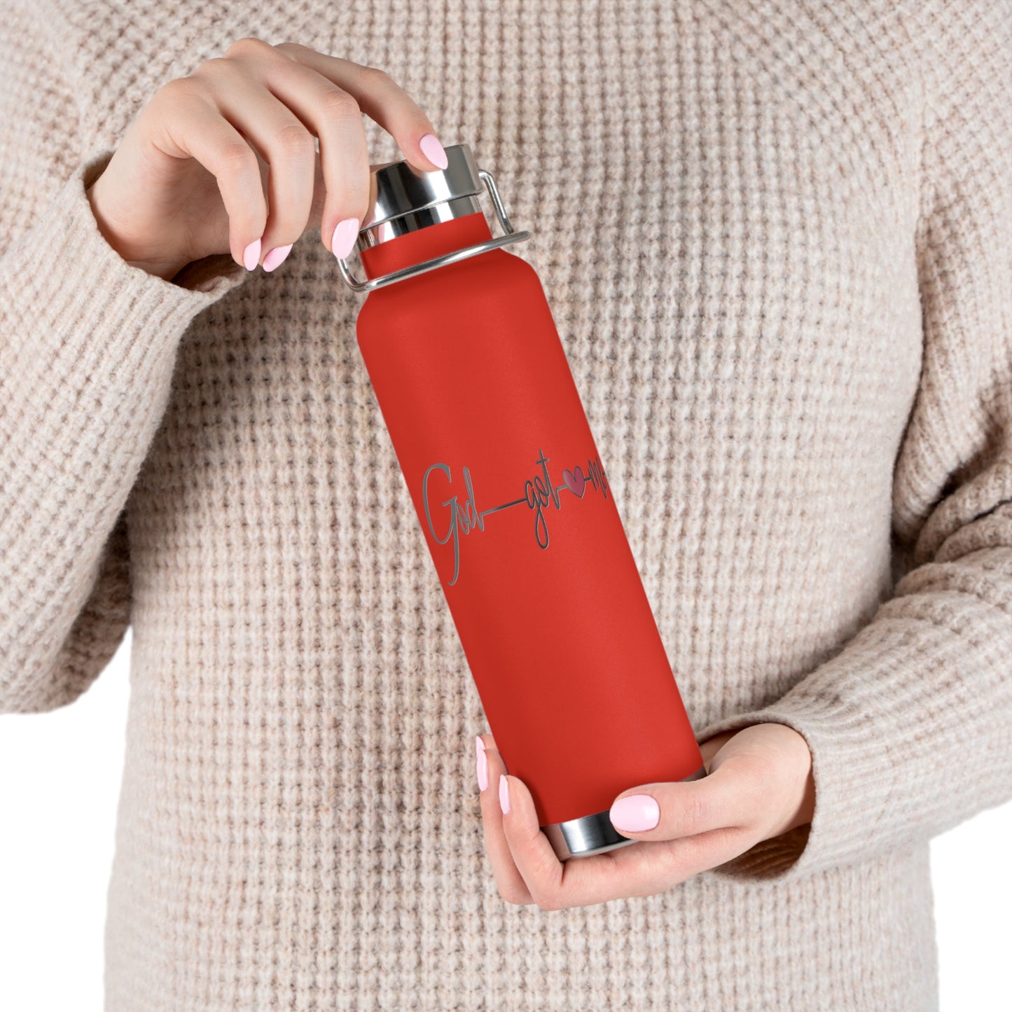 God Got Me2 Copper Vacuum Insulated Bottle, 22oz