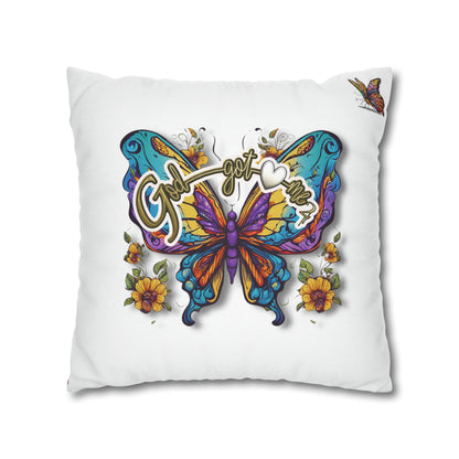 God Got Me2 Spun Polyester Square Pillow Case