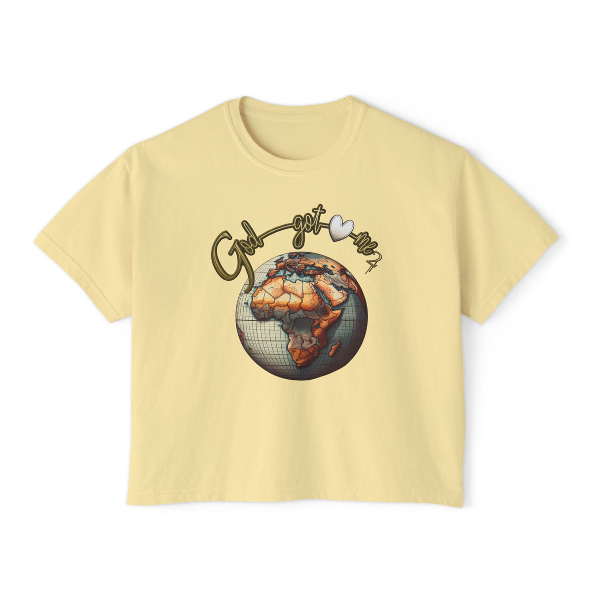 Boxy Tee - Godgotme2 Globe Design
