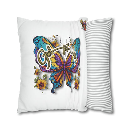 God Got Me2 Spun Polyester Square Pillow Case