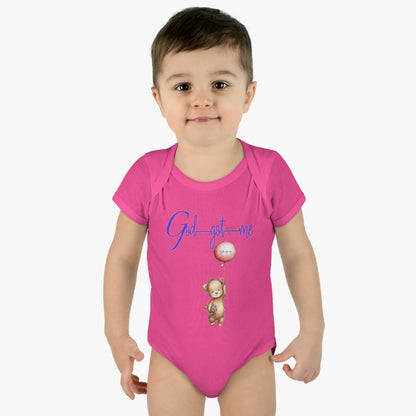 God Got Me Infant Baby Rib Bodysuit