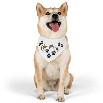Cute Pet God Got Me2 Bandana Collar for Dogs - Stylish Paw Print Accessory, Doggie Fashion, Gift for Pet Lovers, Holiday Dog Wear,  Dog Bandana