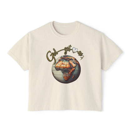 Boxy Tee - Godgotme2 Globe Design