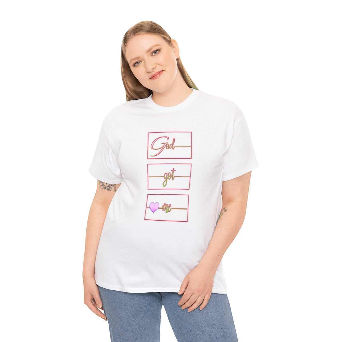 God Got Me Heavy Cotton T-shirt