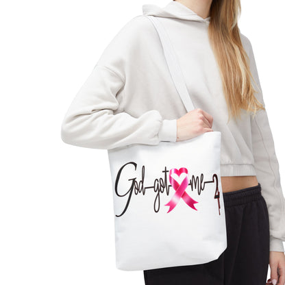 God Got Me2 Cancer Awareness Tote Bag