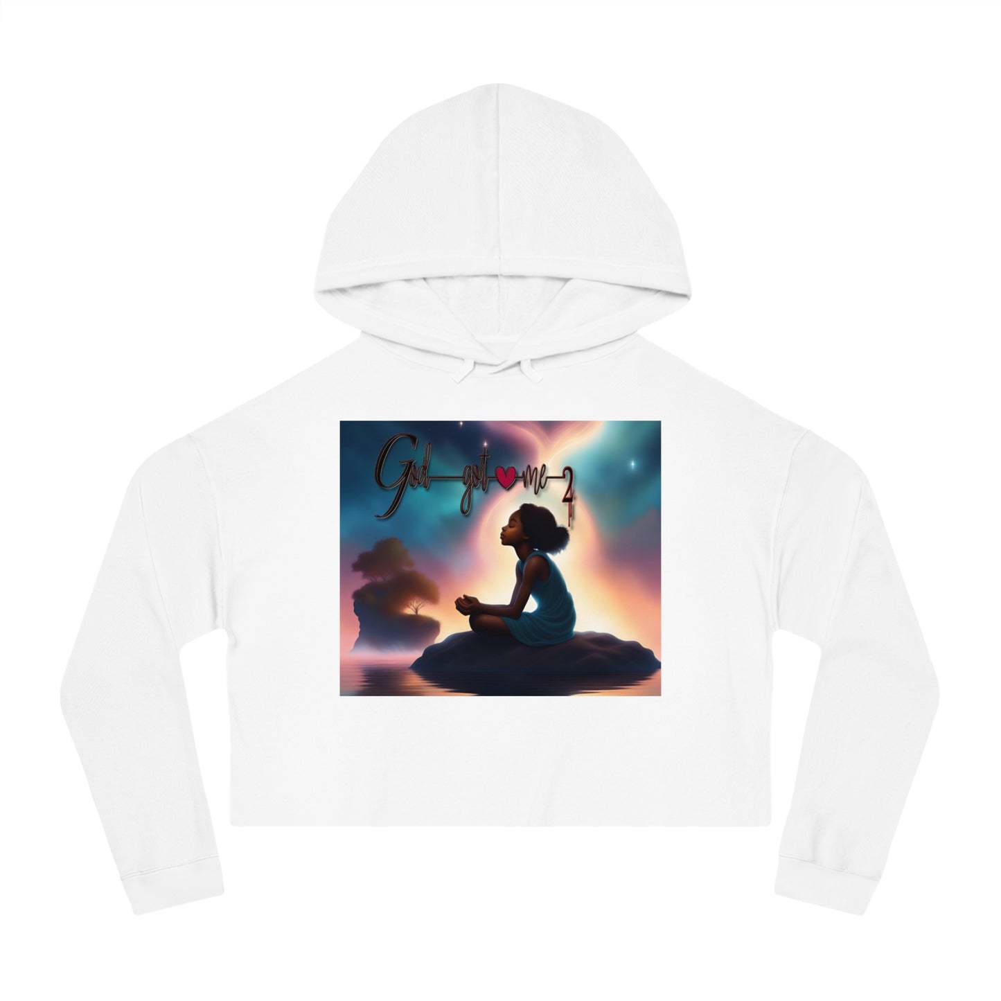 Women’s God Got Me2 Cropped Hooded Sweatshirt