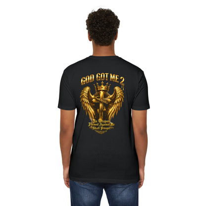 God Got Me 2 T-Shirt — Patriotic Heart Graphic Tee