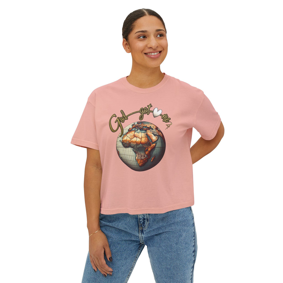 Boxy Tee - Godgotme2 Globe Design