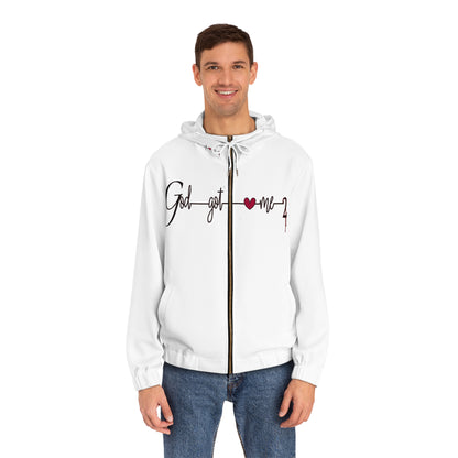 God Got Me2 Men's Full-Zip Hoodie (AOP)