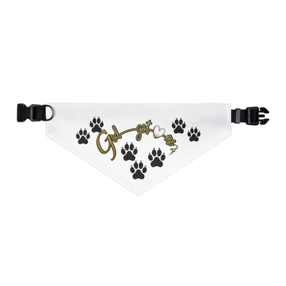 Cute Pet God Got Me2 Bandana Collar for Dogs - Stylish Paw Print Accessory, Doggie Fashion, Gift for Pet Lovers, Holiday Dog Wear,  Dog Bandana