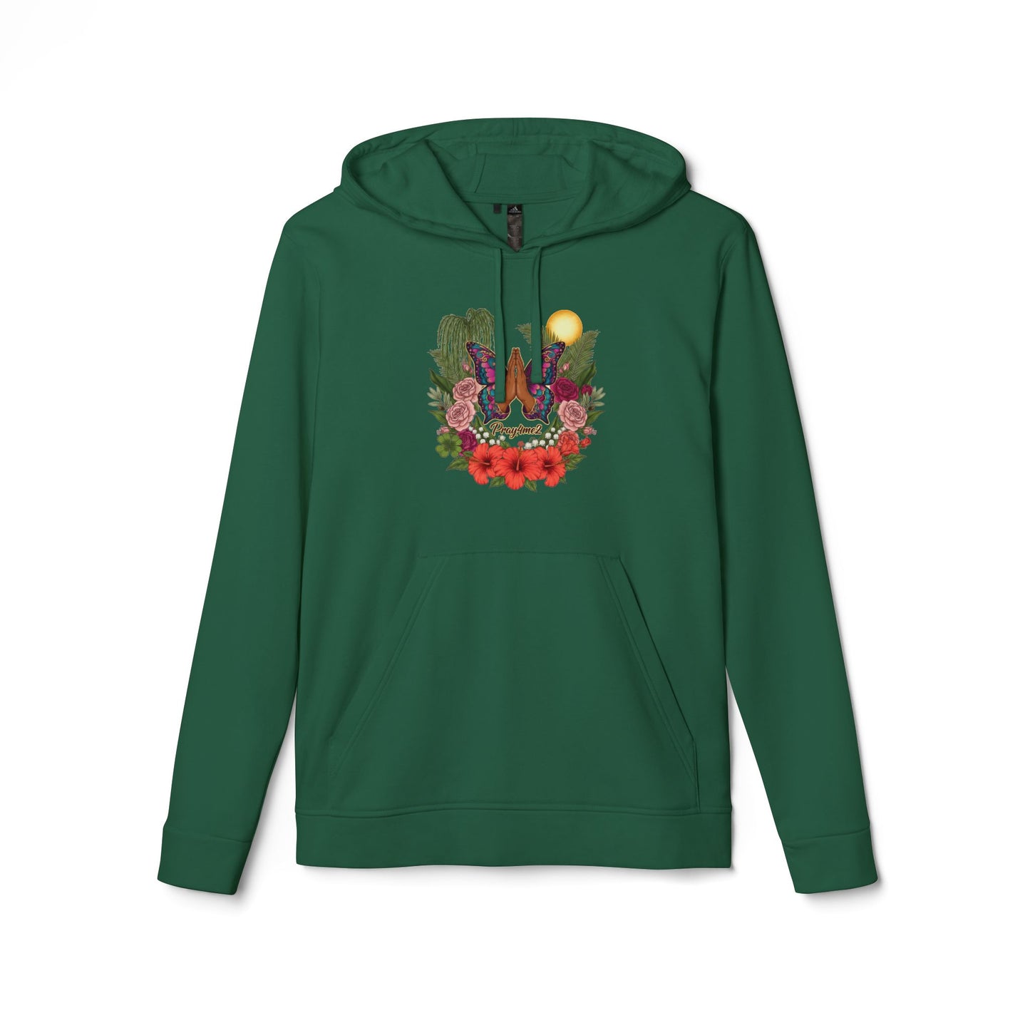 Butterfly Prayer Hoodie — Botanical Sunrise Graphic Hoodie