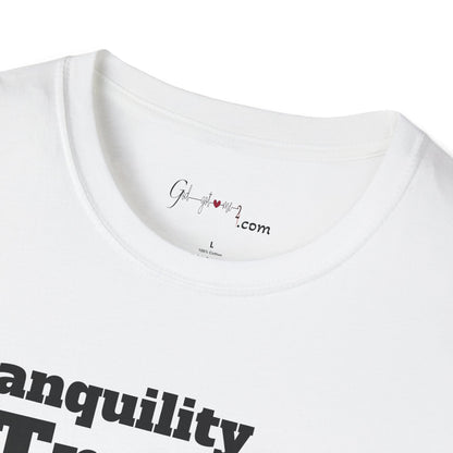 Tranquility Travel Unisex Softstyle T-Shirt, Vacation Shirt, Travel Apparel, Adventure Tee, Gift for Travelers, Relaxation Wear