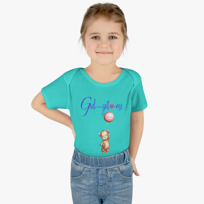God Got Me Infant Baby Rib Bodysuit