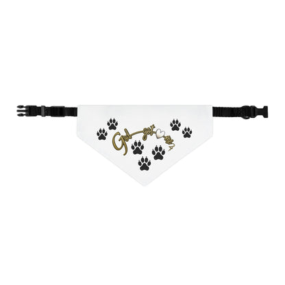 Cute Pet God Got Me2 Bandana Collar for Dogs - Stylish Paw Print Accessory, Doggie Fashion, Gift for Pet Lovers, Holiday Dog Wear,  Dog Bandana