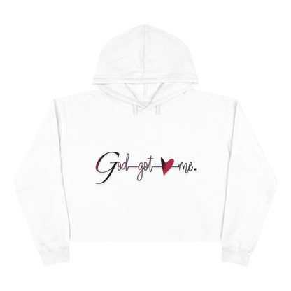 God Got Me Crop Hoodie