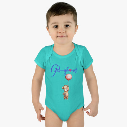 God Got Me Infant Baby Rib Bodysuit