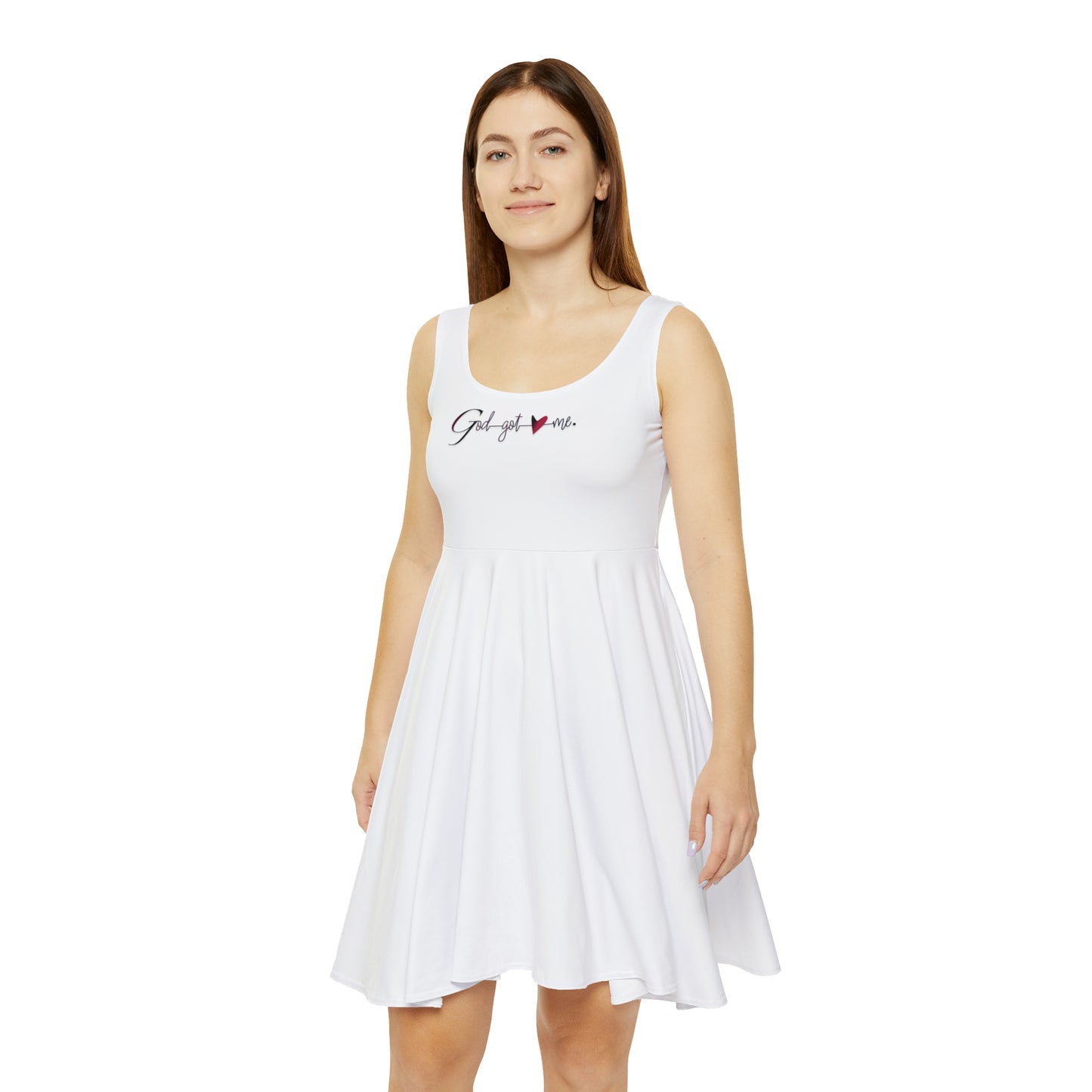 God Got Me Women's Skater Dress (AOP)