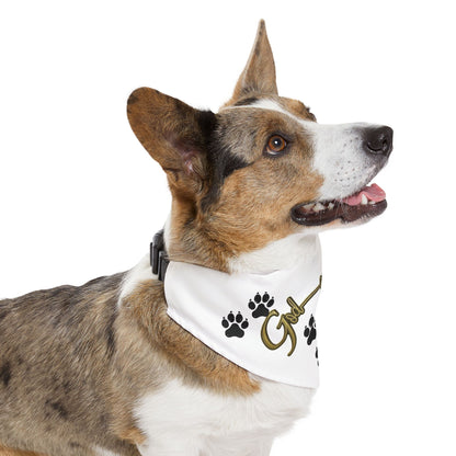 Cute Pet God Got Me2 Bandana Collar for Dogs - Stylish Paw Print Accessory, Doggie Fashion, Gift for Pet Lovers, Holiday Dog Wear,  Dog Bandana