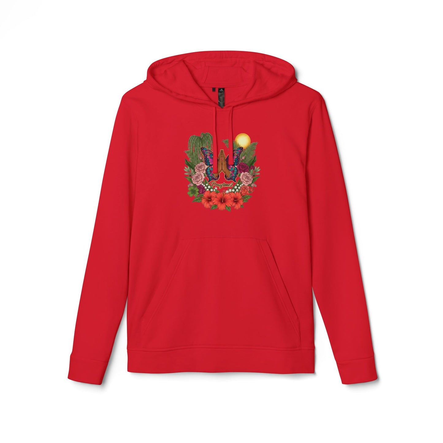 Butterfly Prayer Hoodie — Botanical Sunrise Graphic Hoodie
