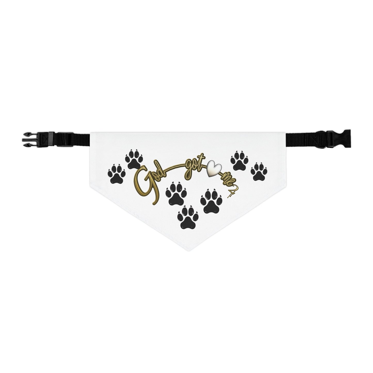 Cute Pet God Got Me2 Bandana Collar for Dogs - Stylish Paw Print Accessory, Doggie Fashion, Gift for Pet Lovers, Holiday Dog Wear,  Dog Bandana