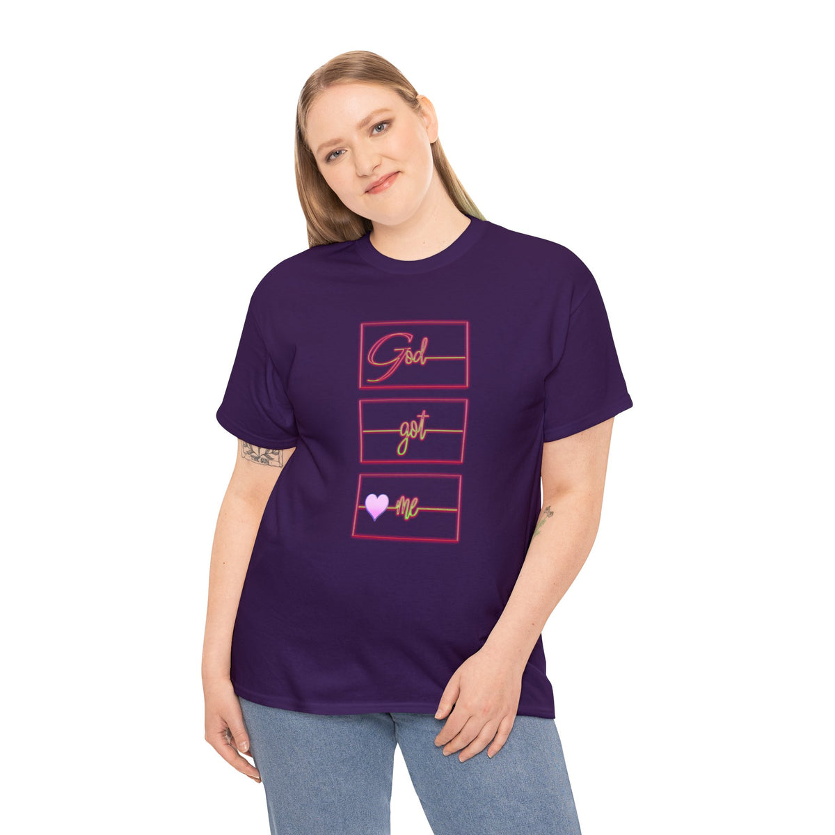 God Got Me Heavy Cotton T-shirt