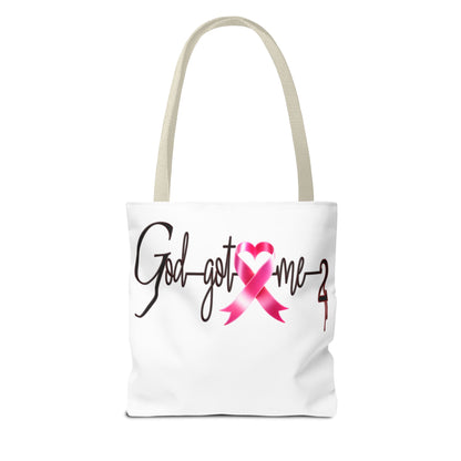 God Got Me2 Cancer Awareness Tote Bag