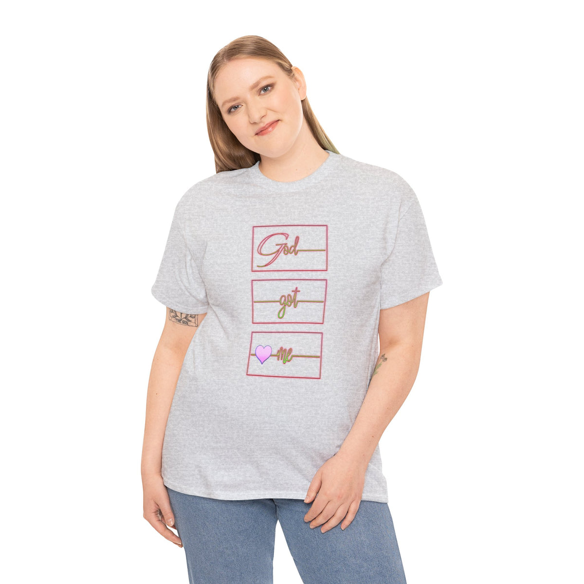 God Got Me Heavy Cotton T-shirt