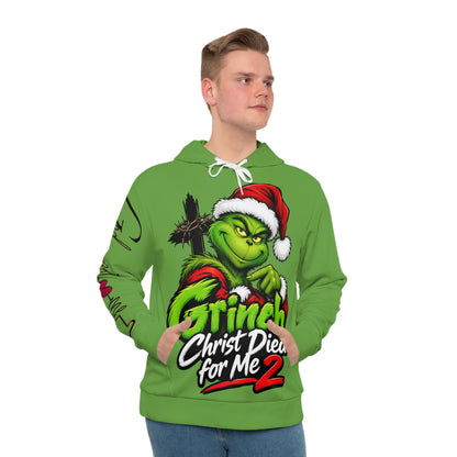 Hoodie — 'Grinch Christ Died for Me 2' Christmas Graphic Hoodie