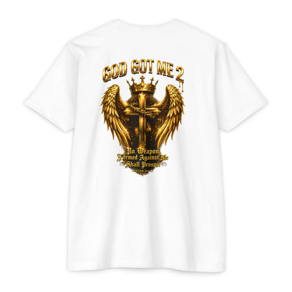 God Got Me 2 T-Shirt — Patriotic Heart Graphic Tee