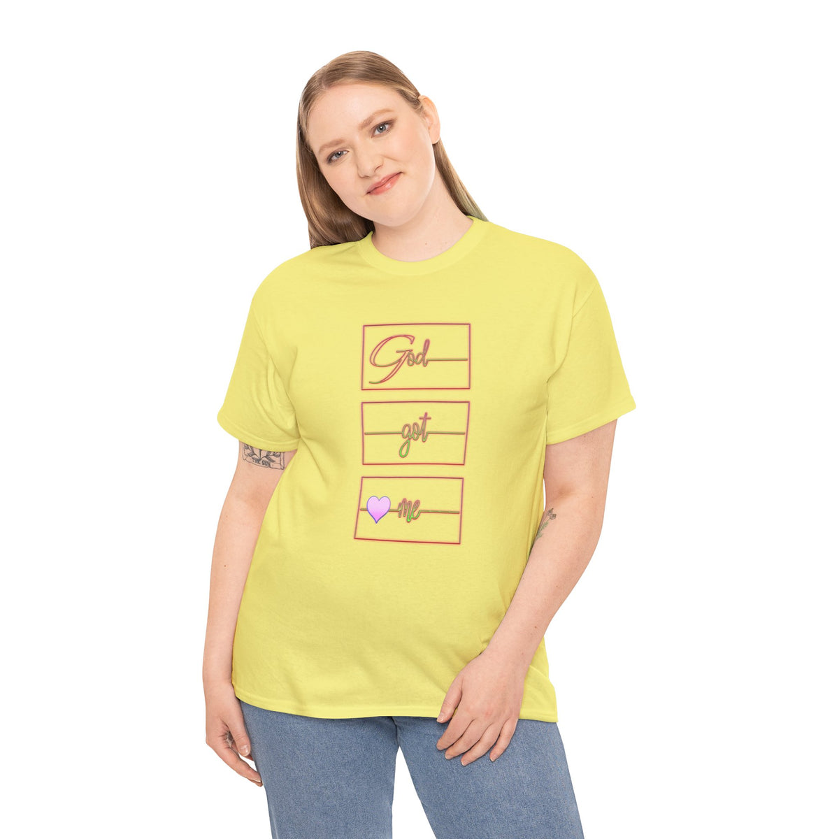 God Got Me Heavy Cotton T-shirt