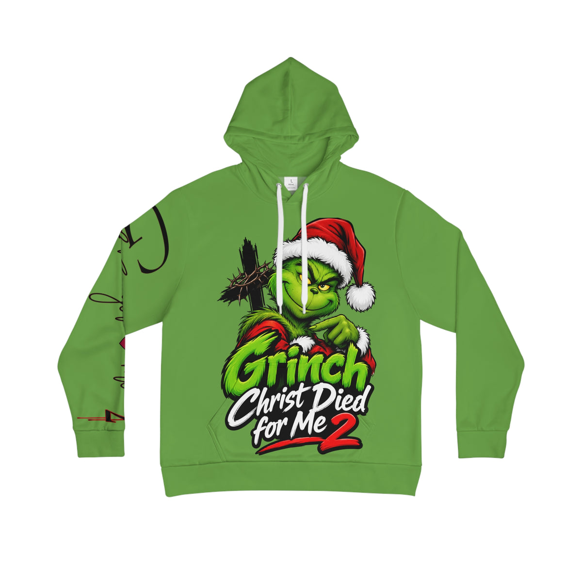 Hoodie — 'Grinch Christ Died for Me 2' Christmas Graphic Hoodie
