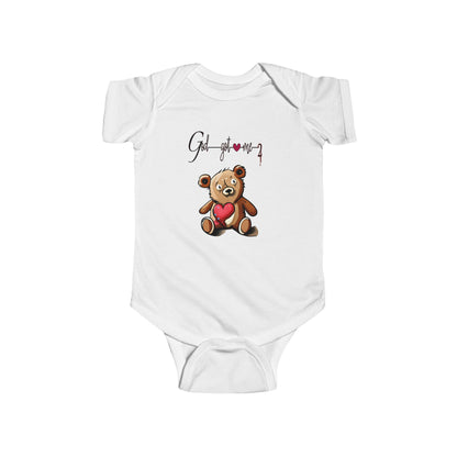 Cute Baby Bodysuit with Teddy Bear Design, Gift for New Parents, Infant Clothing, Baby Shower Gift, Adorable Baby Outfit