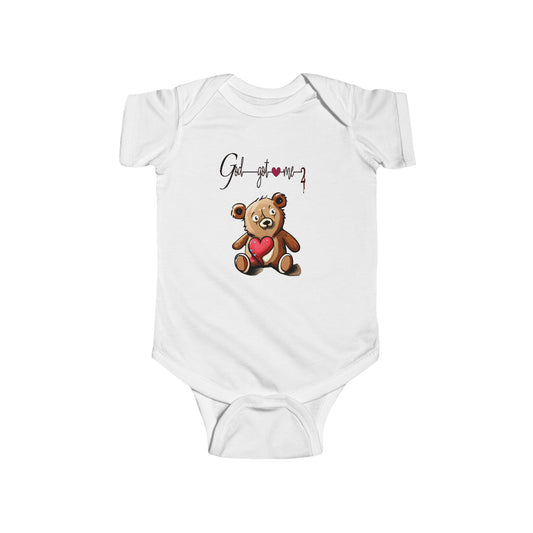 Cute Baby Bodysuit with Teddy Bear Design, Gift for New Parents, Infant Clothing, Baby Shower Gift, Adorable Baby Outfit